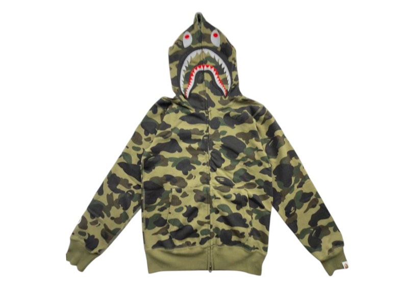 BAPE 1st Camo Shark Full Zip Hoodie (FW23) Green