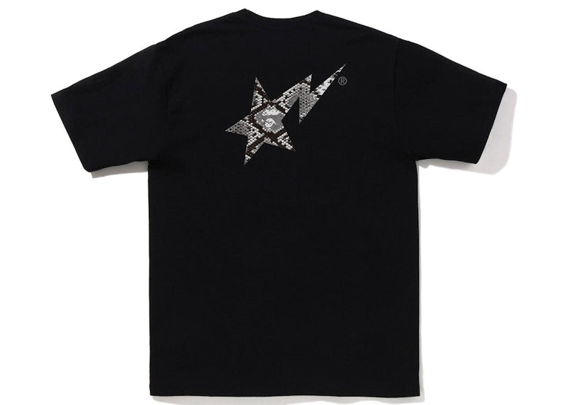 BAPE Snake Bape Sta Logo Tee Black Grey