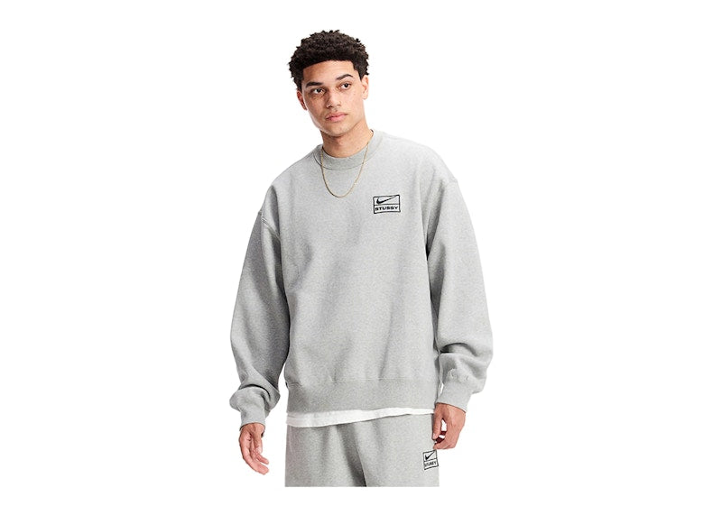 Nike x Stussy Crew Fleece Grey
