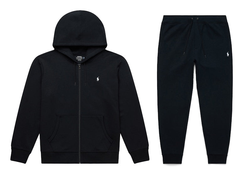 Polo Ralph Lauren Double-Knit Full-Zip Hoodie and Double-Knit Jogger Pant Set Polo Black