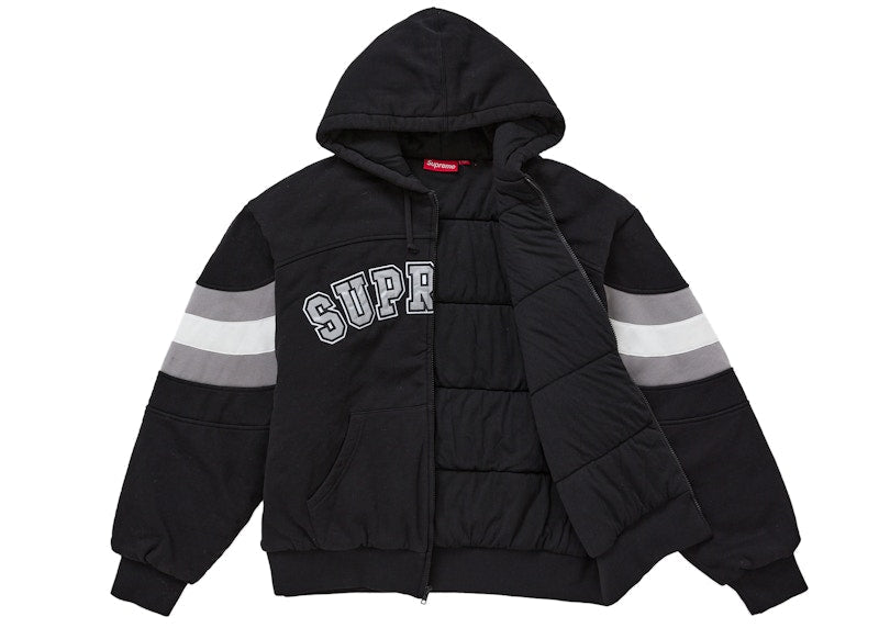 Supreme Filled Zip Up Hooded Sweatshirt Black