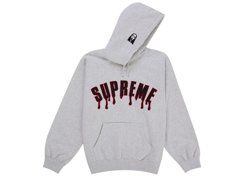 Supreme Ghostface Arc Hooded Sweatshirt Ash Grey