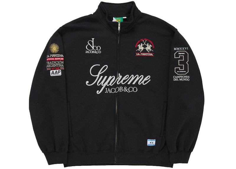 Supreme La Martina Zip Up Sweatshirt Black