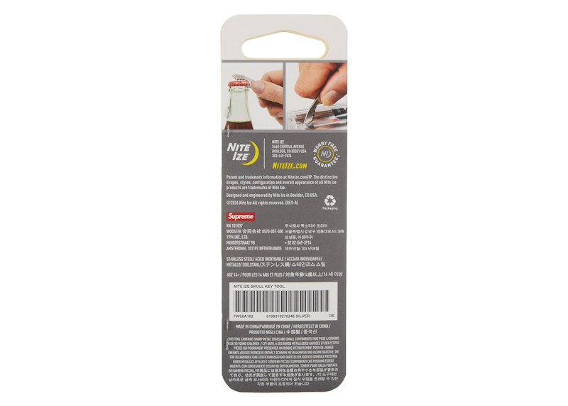 Supreme Nite Ize Skull Key Tool Silver