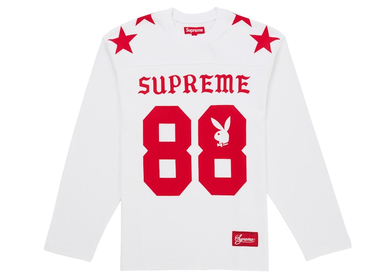Supreme Playboy L/S Football Top White