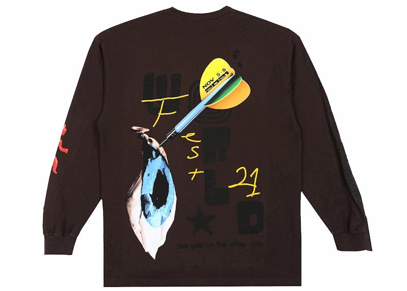 Travis Scott Otherside Long-Sleeve T-shirt Brown
