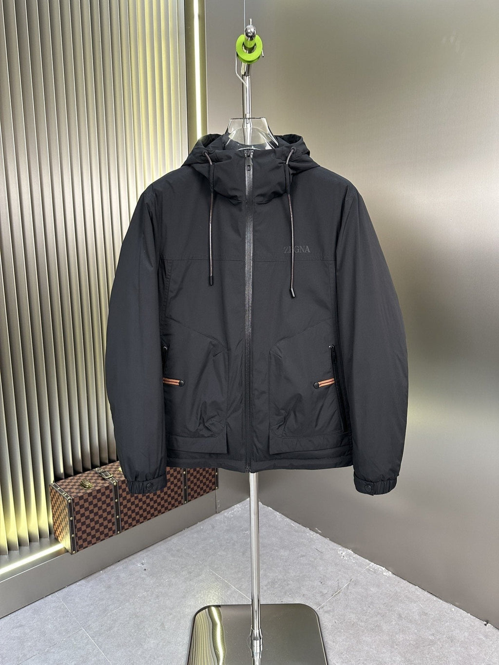 Zegna Hooded Short Down Coat — hero
