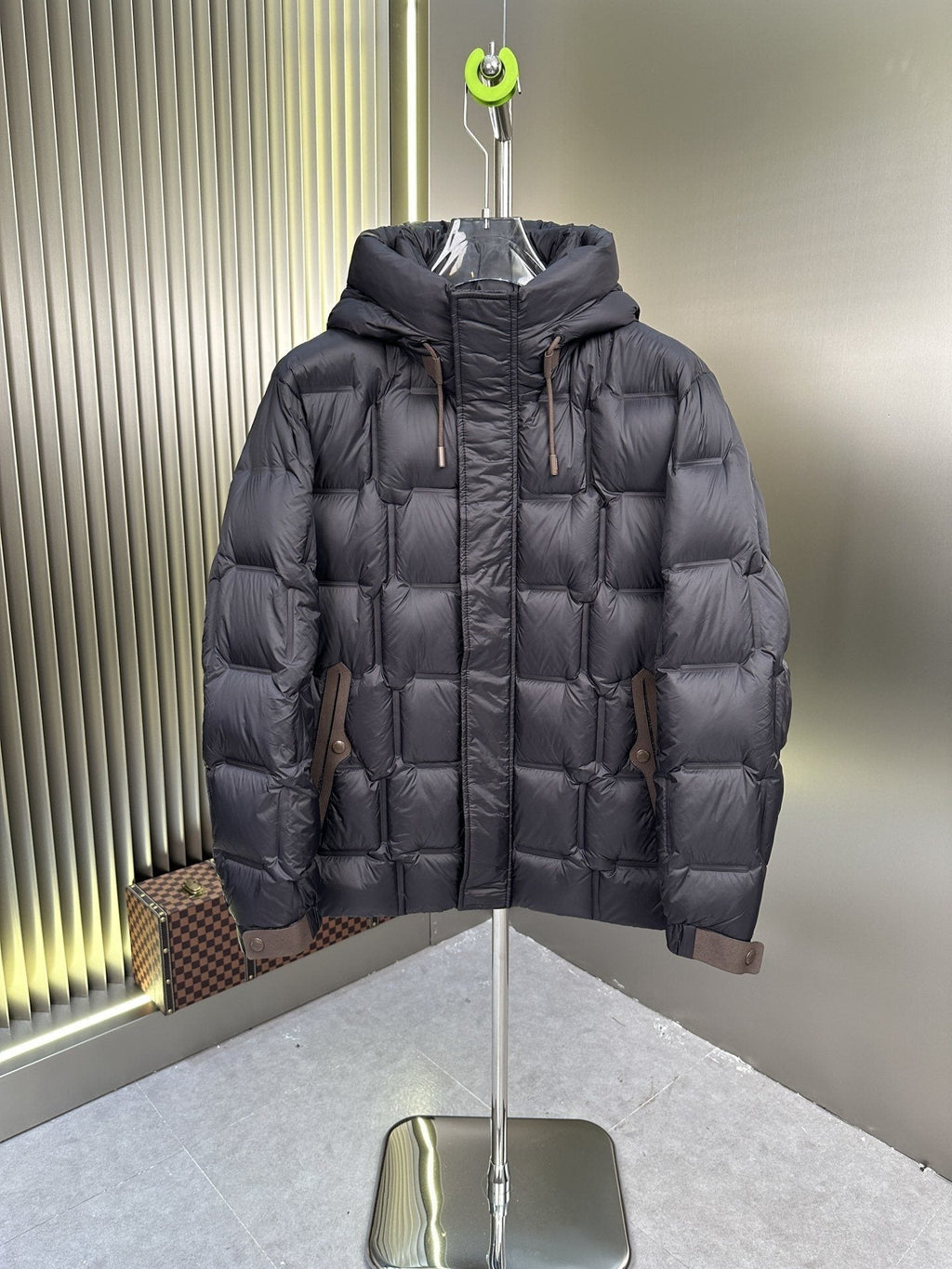 Zegna Quilted Hooded Short Down Coat — hero