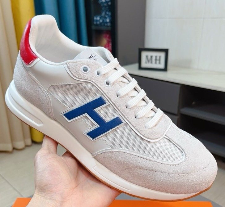 Hermès Blue H Overlay Sneakers — hero