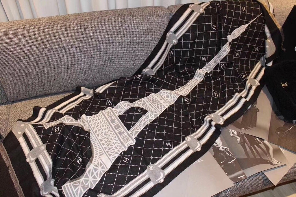 Chanel Eiffel Tower Pattern Scarf — hero