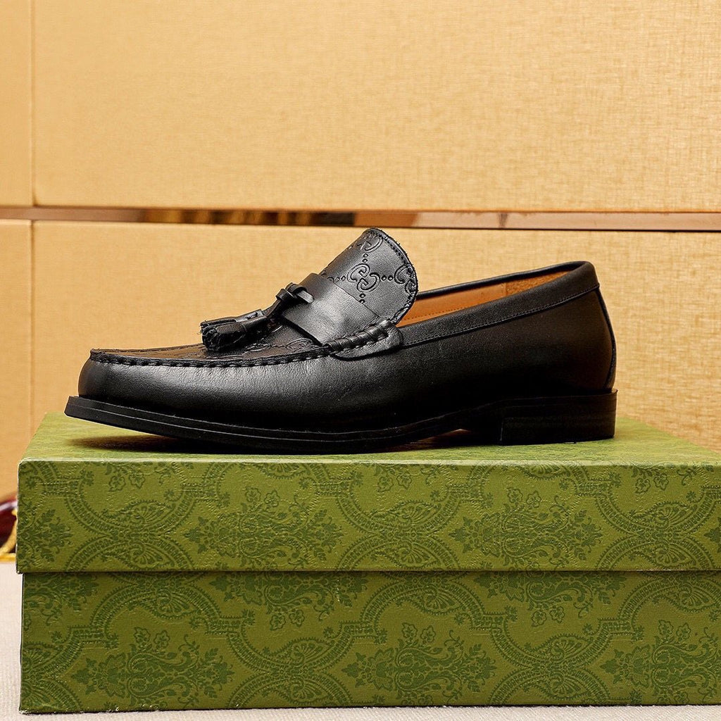 微商相册测试鞋子-Gucci Black Tassel Loafers — side