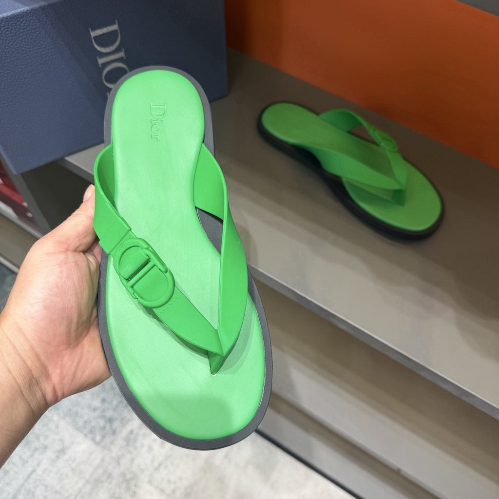 Dior Rivage Buckle Thong Sandals — model