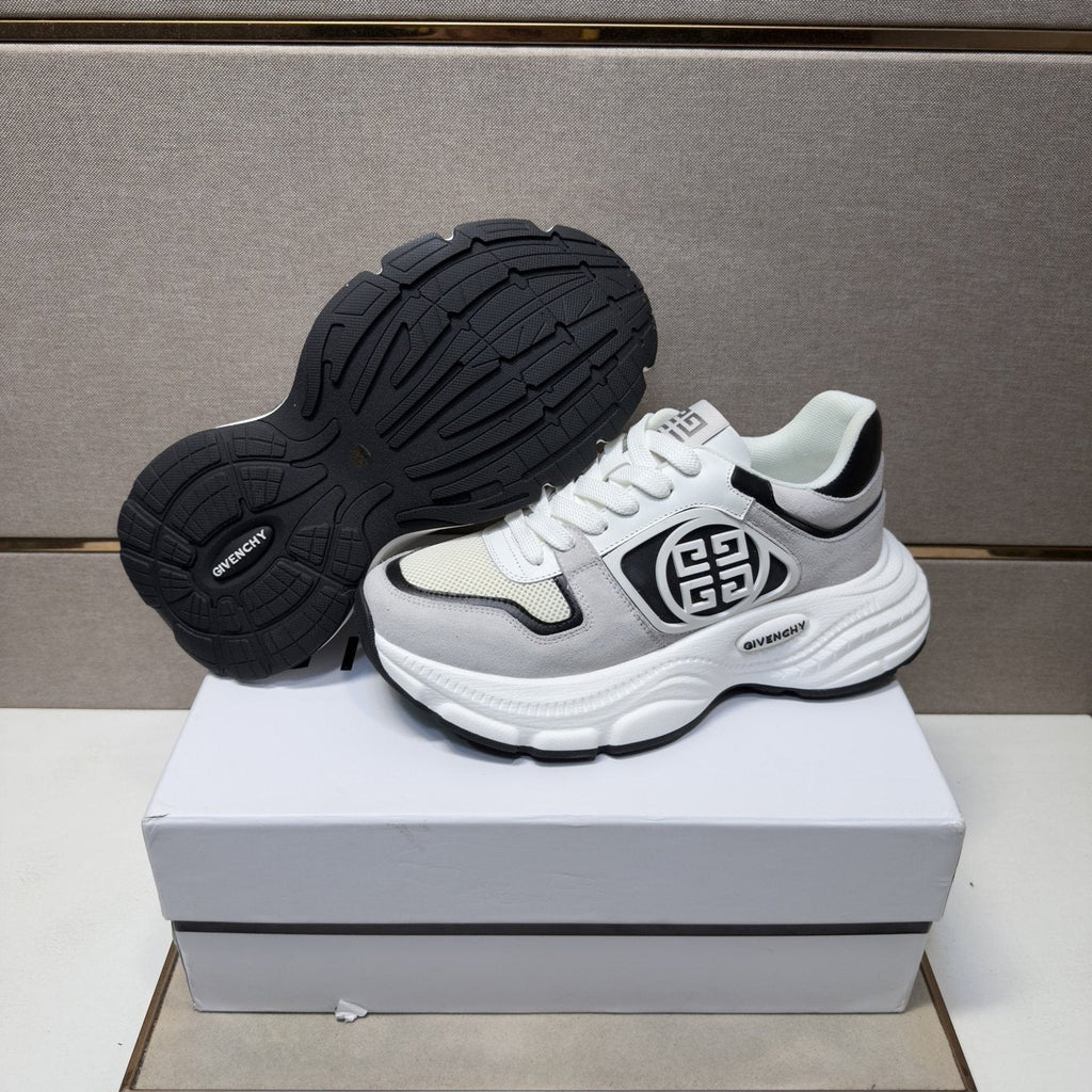 Givenchy Black and White Low-Top Sneakers — back