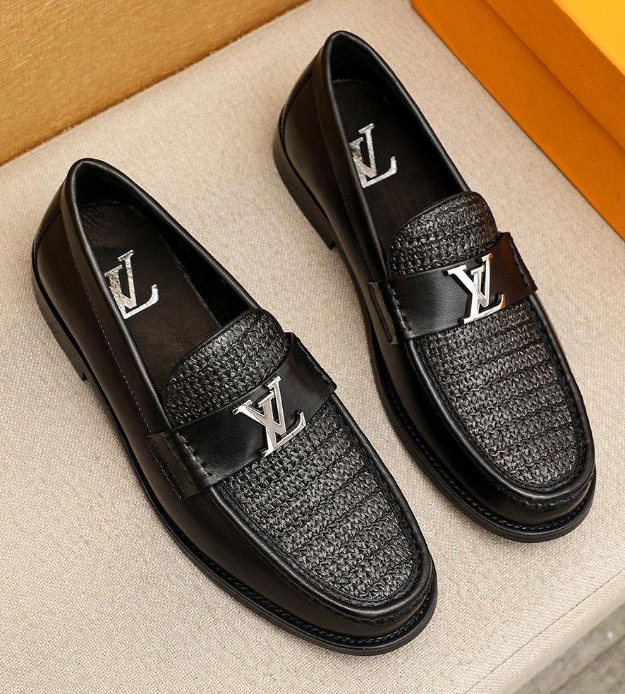 Louis Vuitton Textured Hardware Loafers — hero
