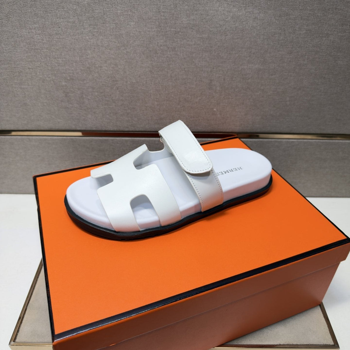 Hermès H-Cutout Open-Toe Sandals — front