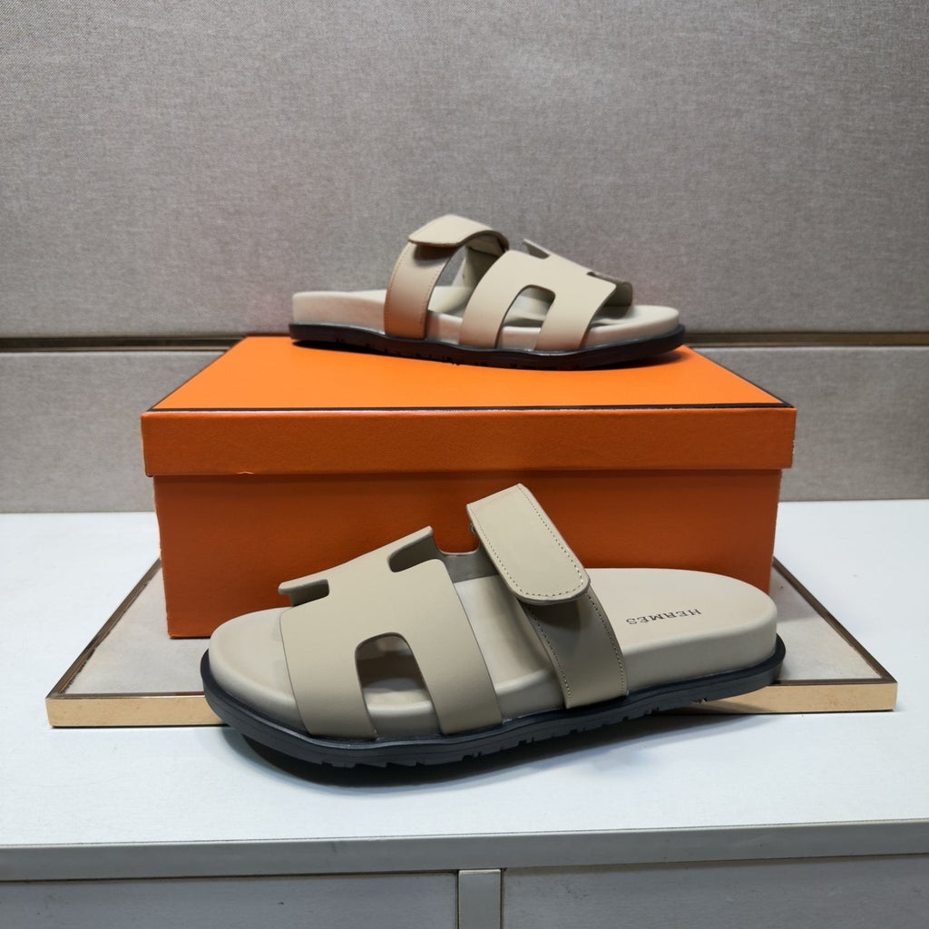 Hermès H-Cutout Open-Toe Sandals — front