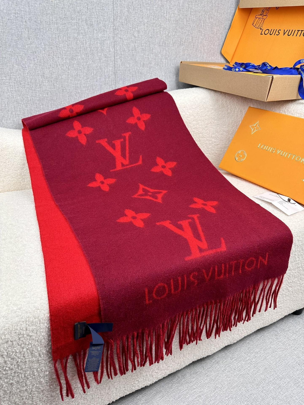 Louis Vuitton Monogram Fringed Scarf — hero