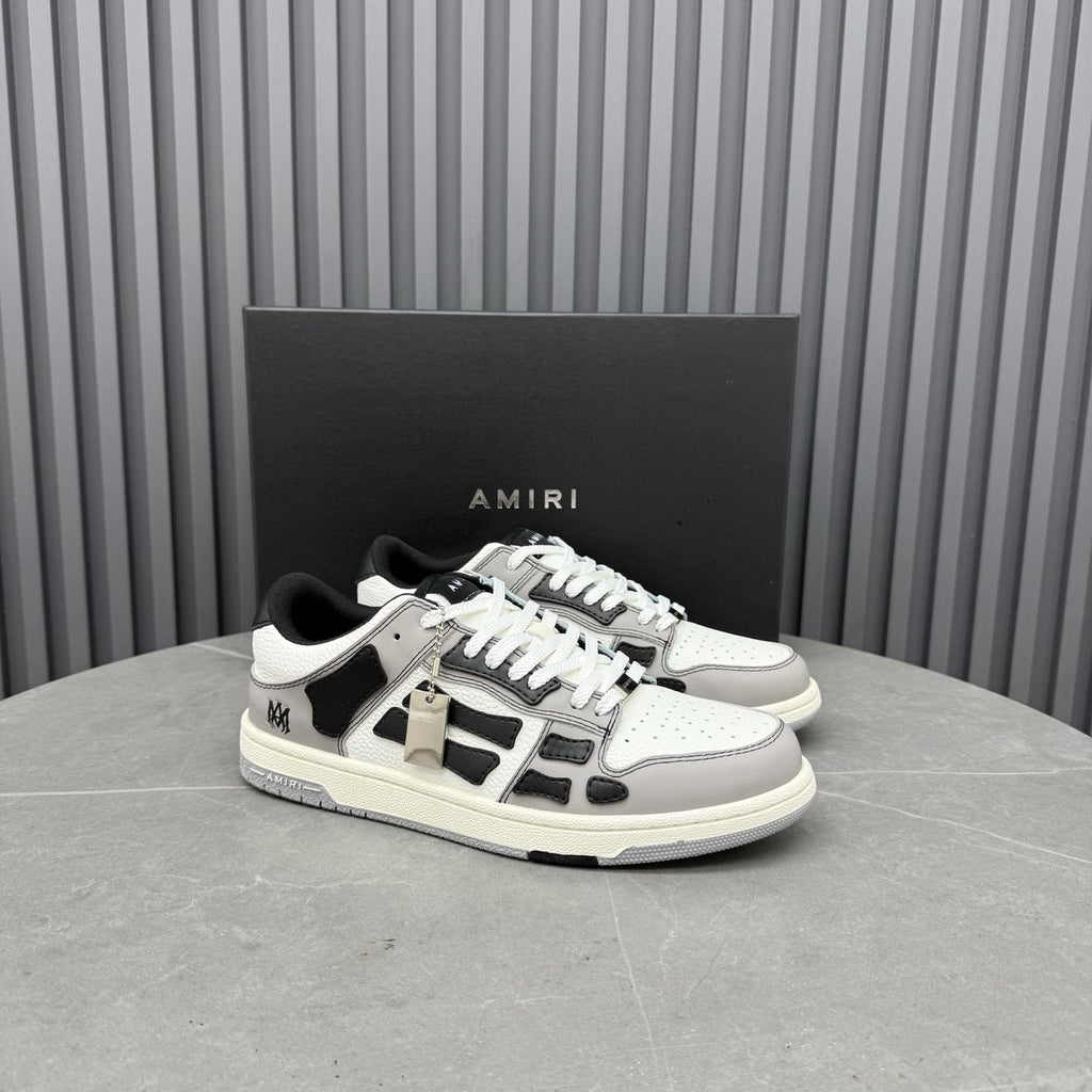 AMIRI Mint Green Paneled Low-Top Sneakers — front