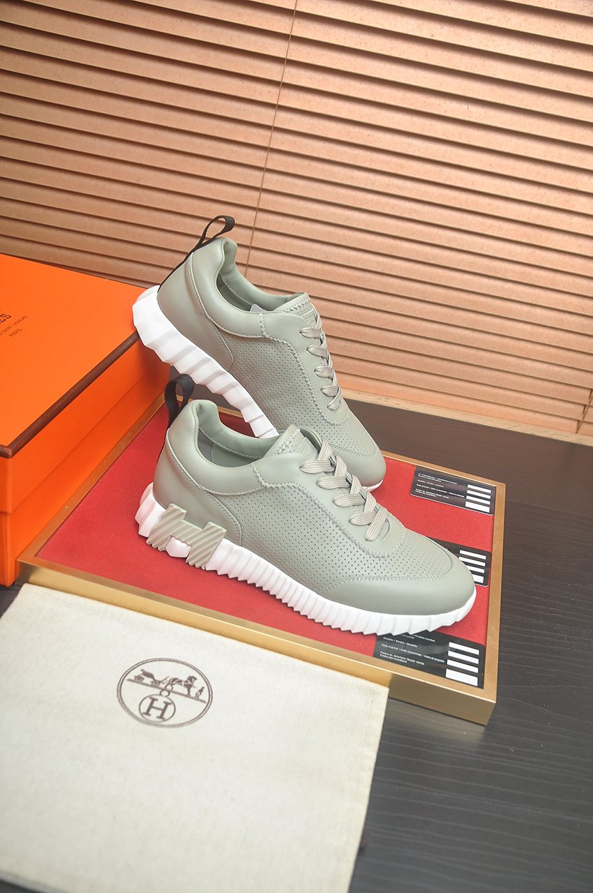 Hermès Perforated Low-Top Sneakers — side