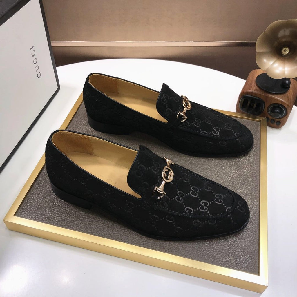 Gucci Patterned Bit Loafers — front