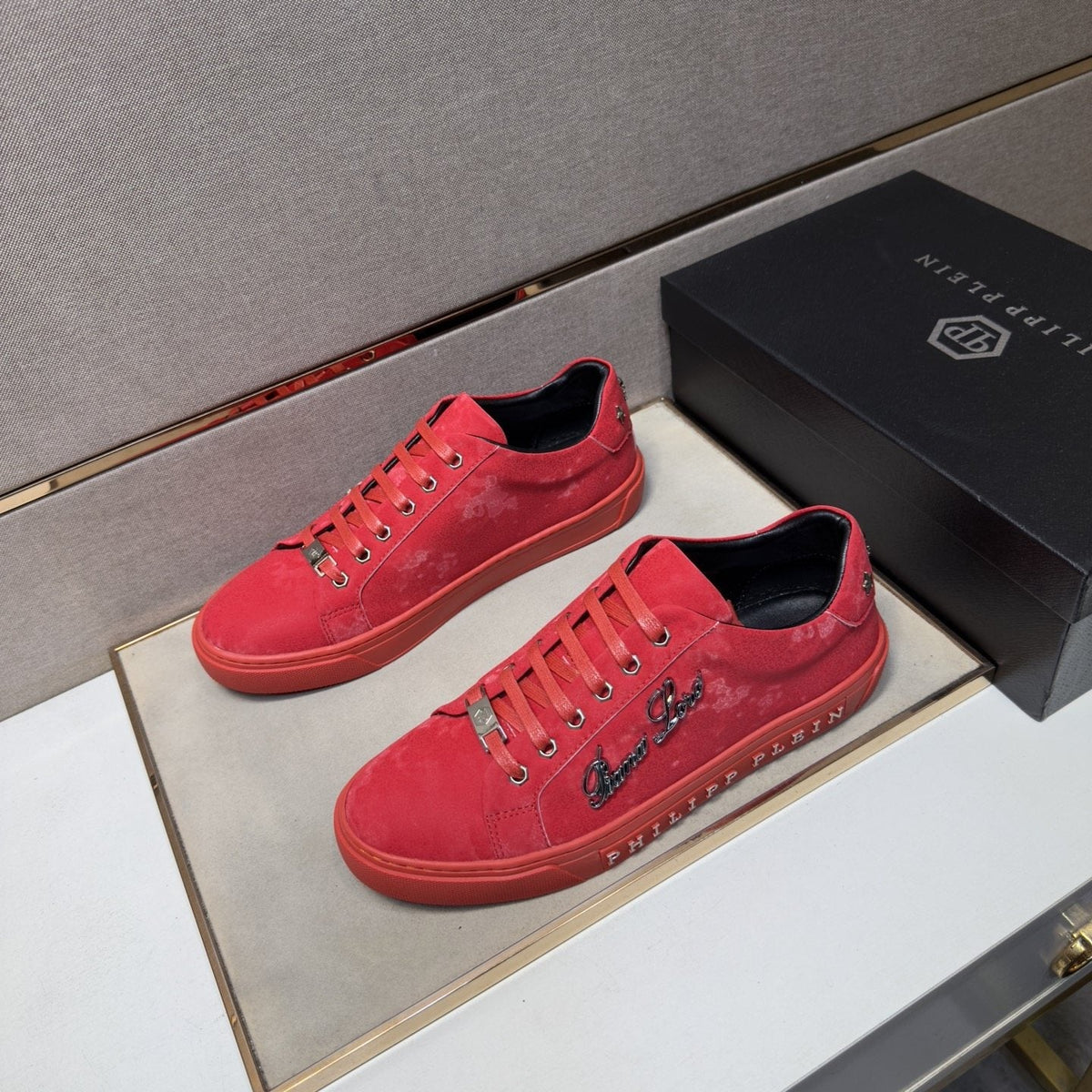 Philipp Plein Script Detail Low-Top Sneakers — front