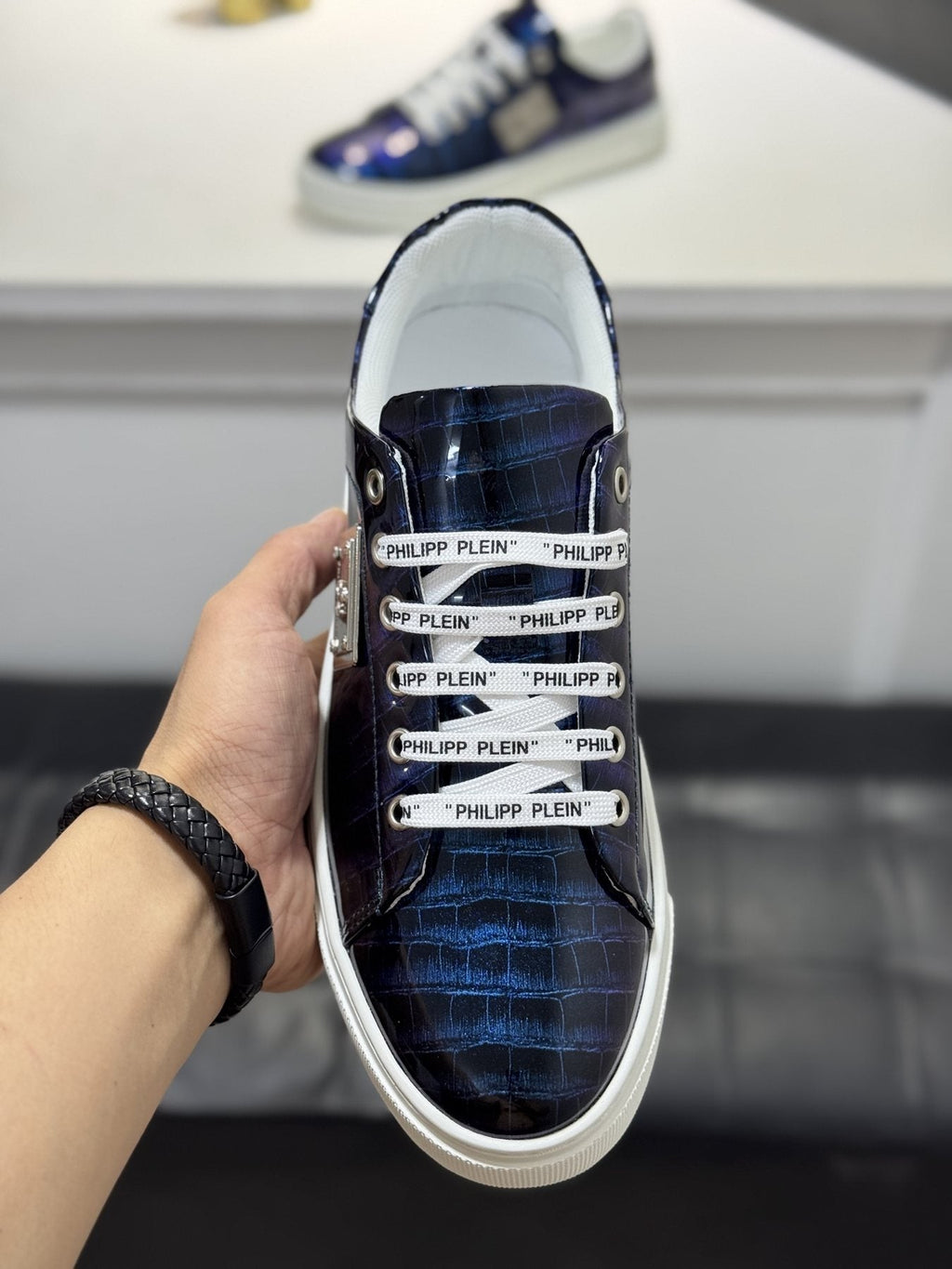 Philipp Plein Textured Low-Top Sneakers — front