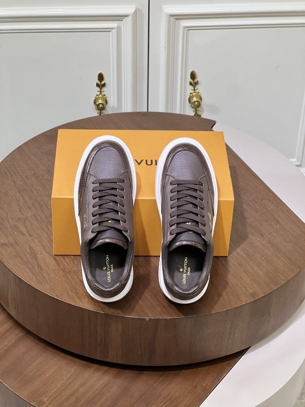 Louis Vuitton Black Low-Top Sneakers — side