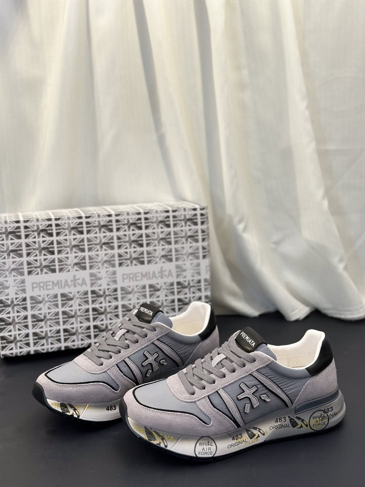 PREMIATA Panel Low-Top Sneakers — front