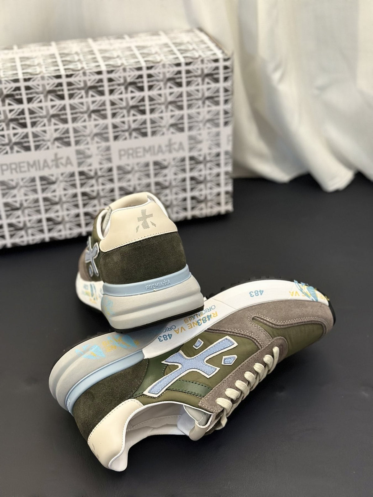 PREMIATA Layered Low-Top Sneakers — side