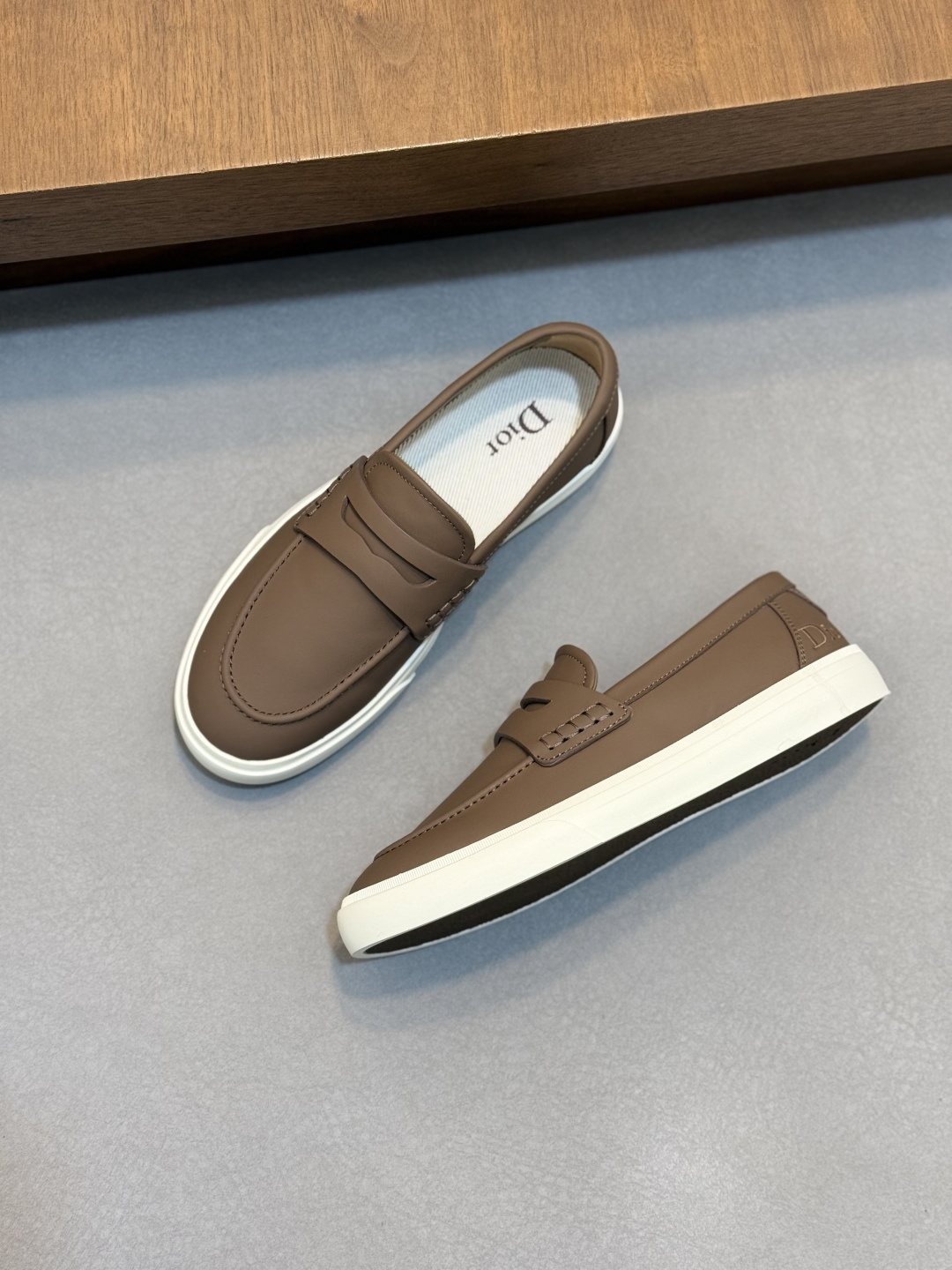 Dior Men's Vamp-Strap Slip-On Shoes — hero