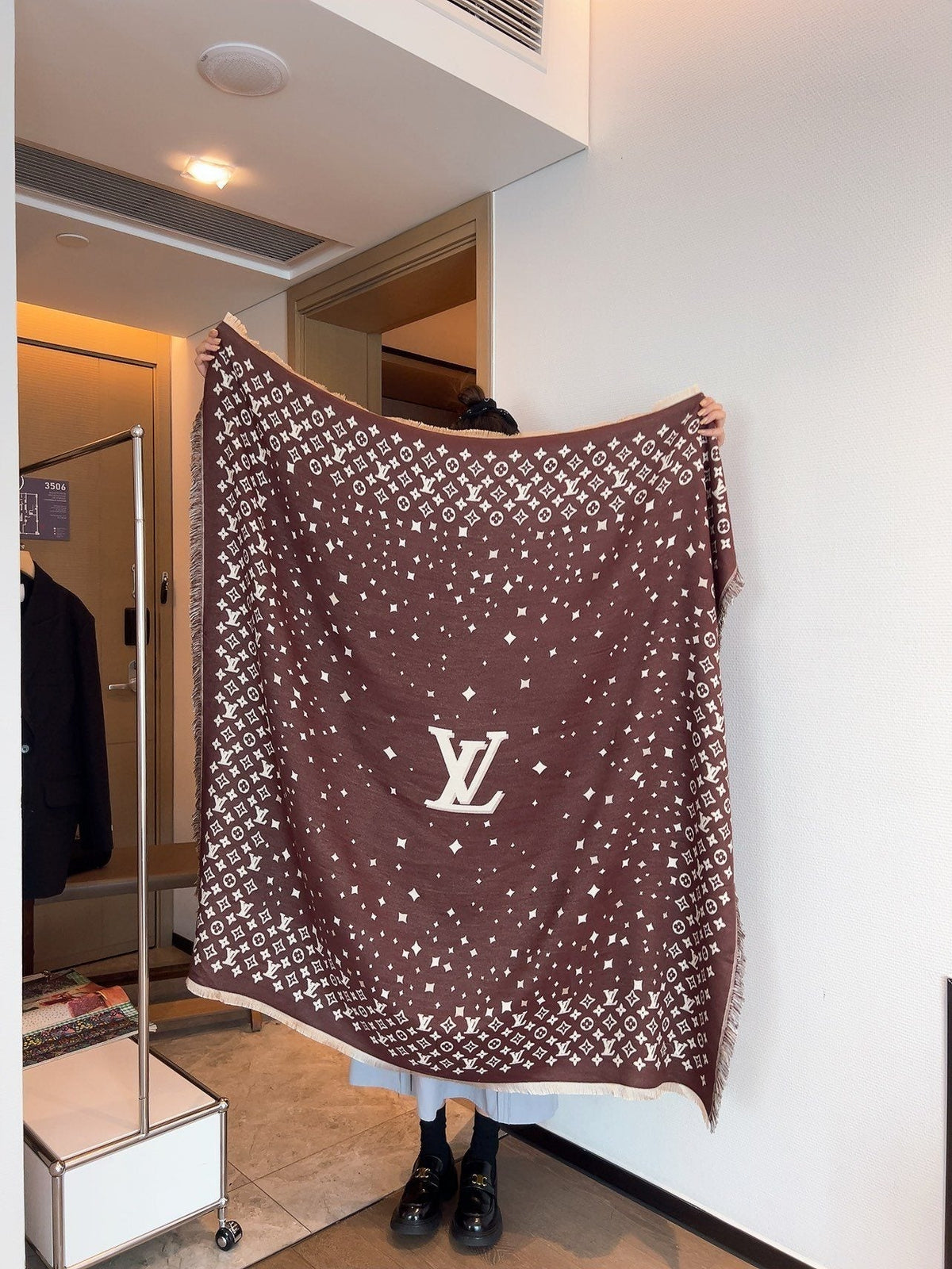 Louis Vuitton Starry Monogram Fringed Wrap — hero