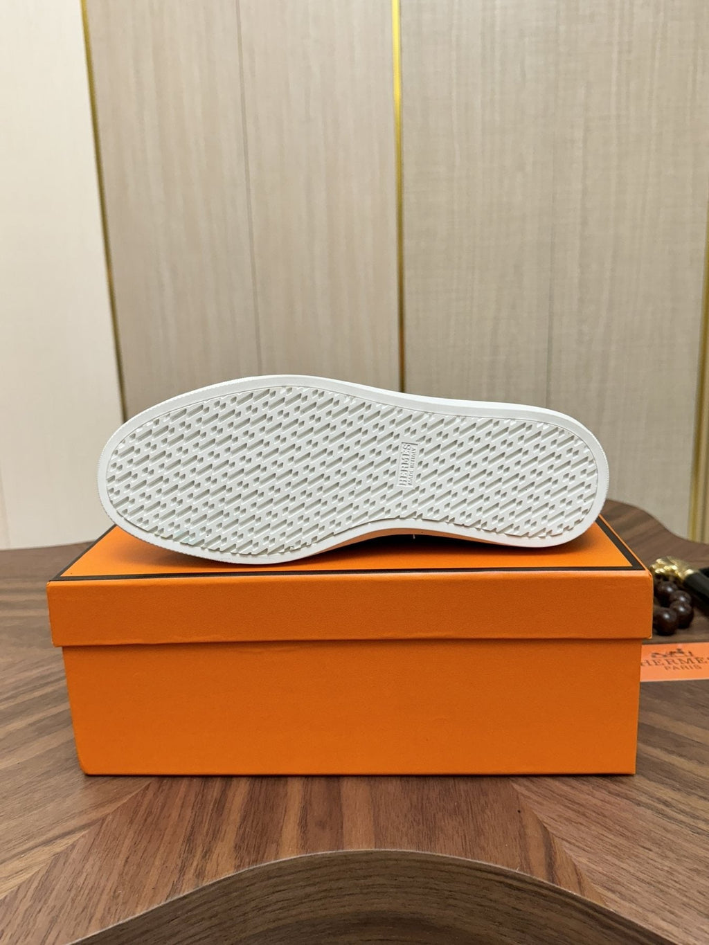 Hermès Navy Slip-On Sneakers — back