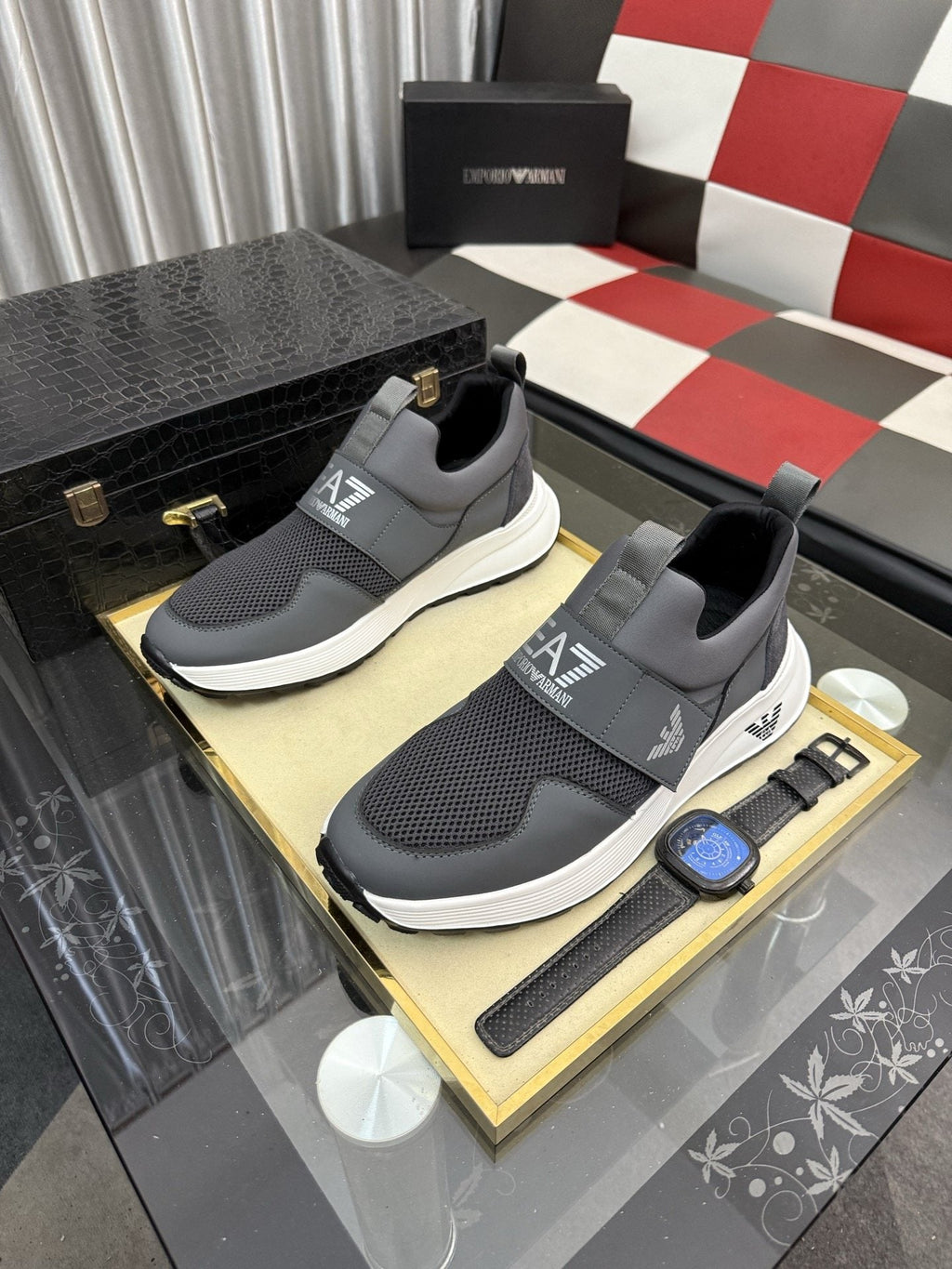 Armani EA7 Mesh Slip-On Sneakers — hero