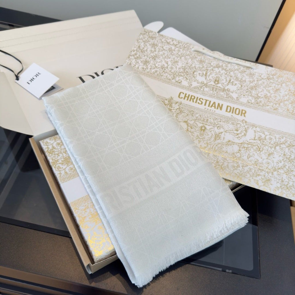Dior Geometric Fringe Scarf — front