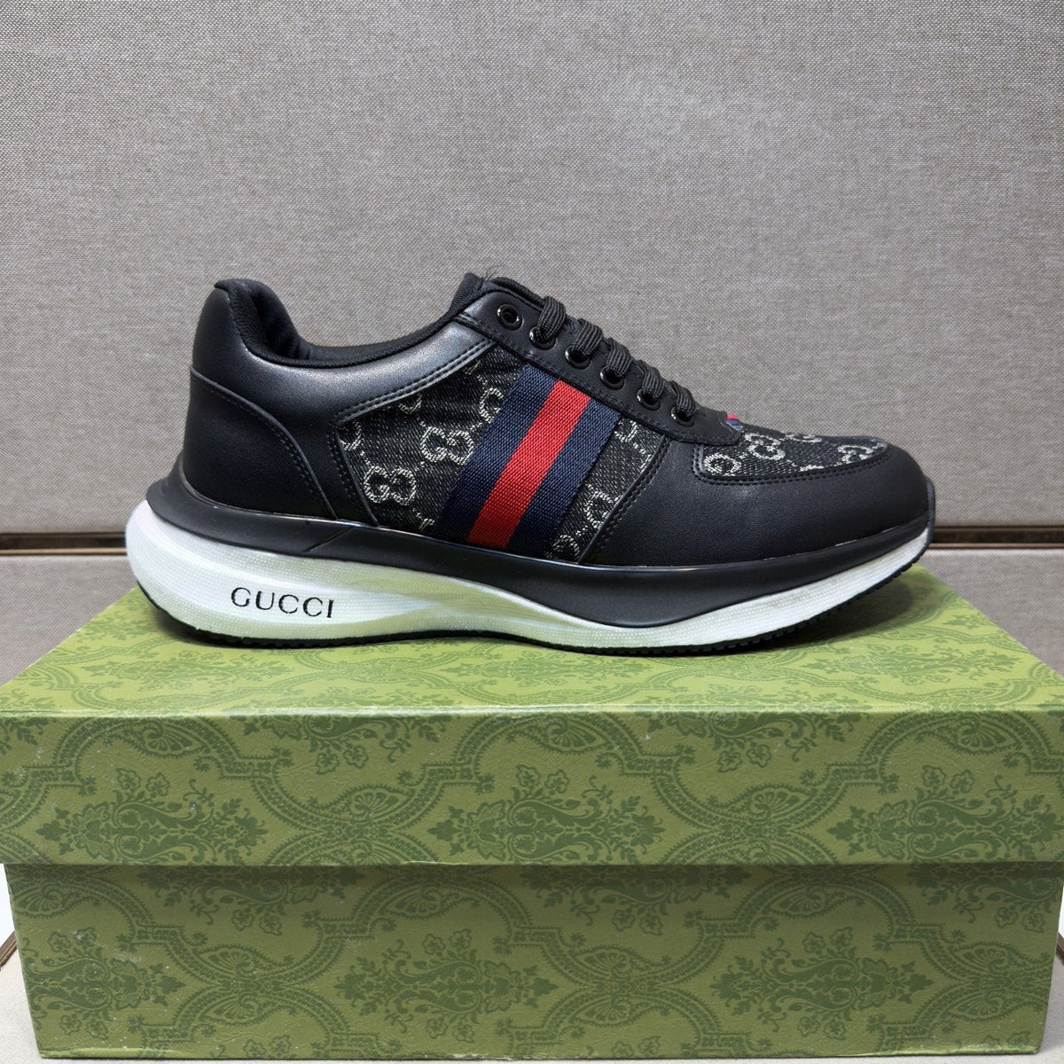 Gucci Web Stripe Low-Top Sneakers — side