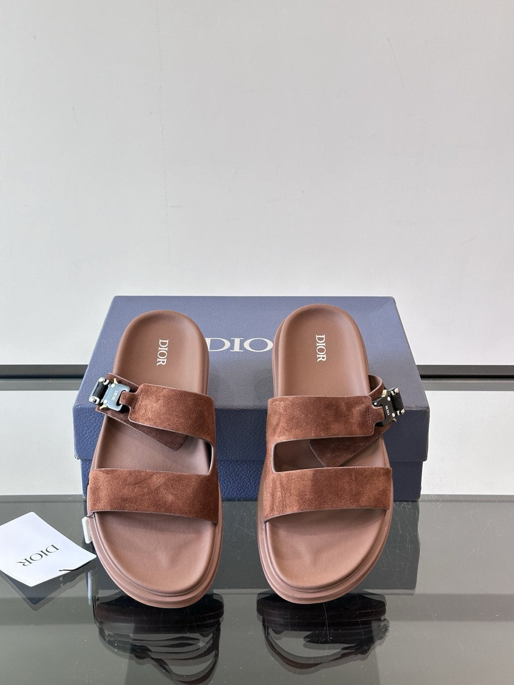 Dior Two-Strap Slide Sandals — hero