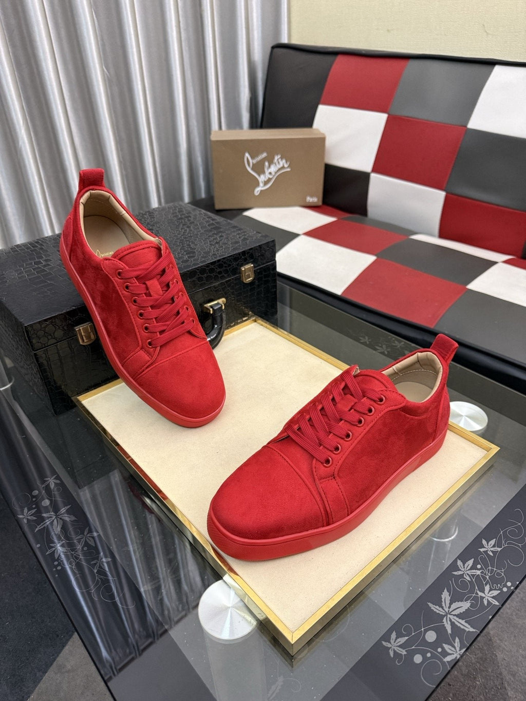 Christian Louboutin Low-Top Lace-Up Sneakers — hero