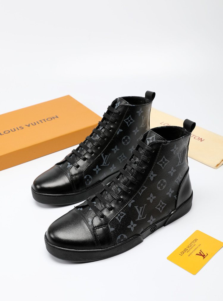 Louis Vuitton Monogram High-Top Sneakers — front